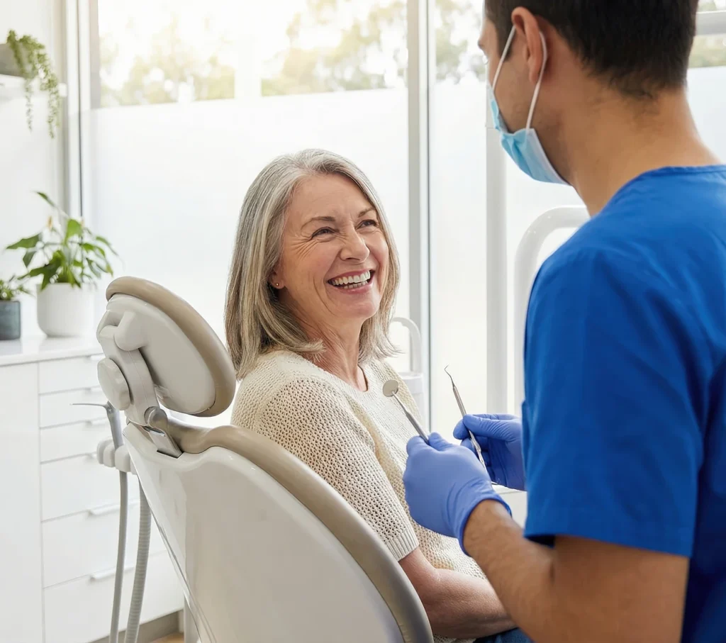 Patient during a dental consultation